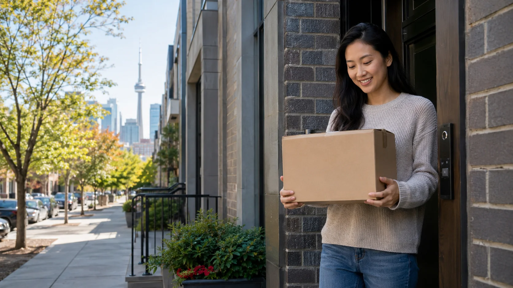 カナダで荷物を受け取る時に知っておきたいこと - カナダ・トロントで荷物を受け取る時に知っておきたい住所の書き方、不在票、郵便局受け取り、FlexDelivery、関税・税金、置き配、詐欺SMS対策を日本語で整理します。