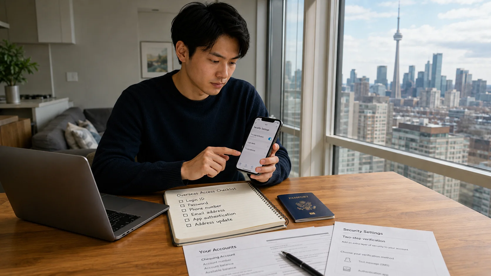 送金明細と税金書類を整理するイメージ
