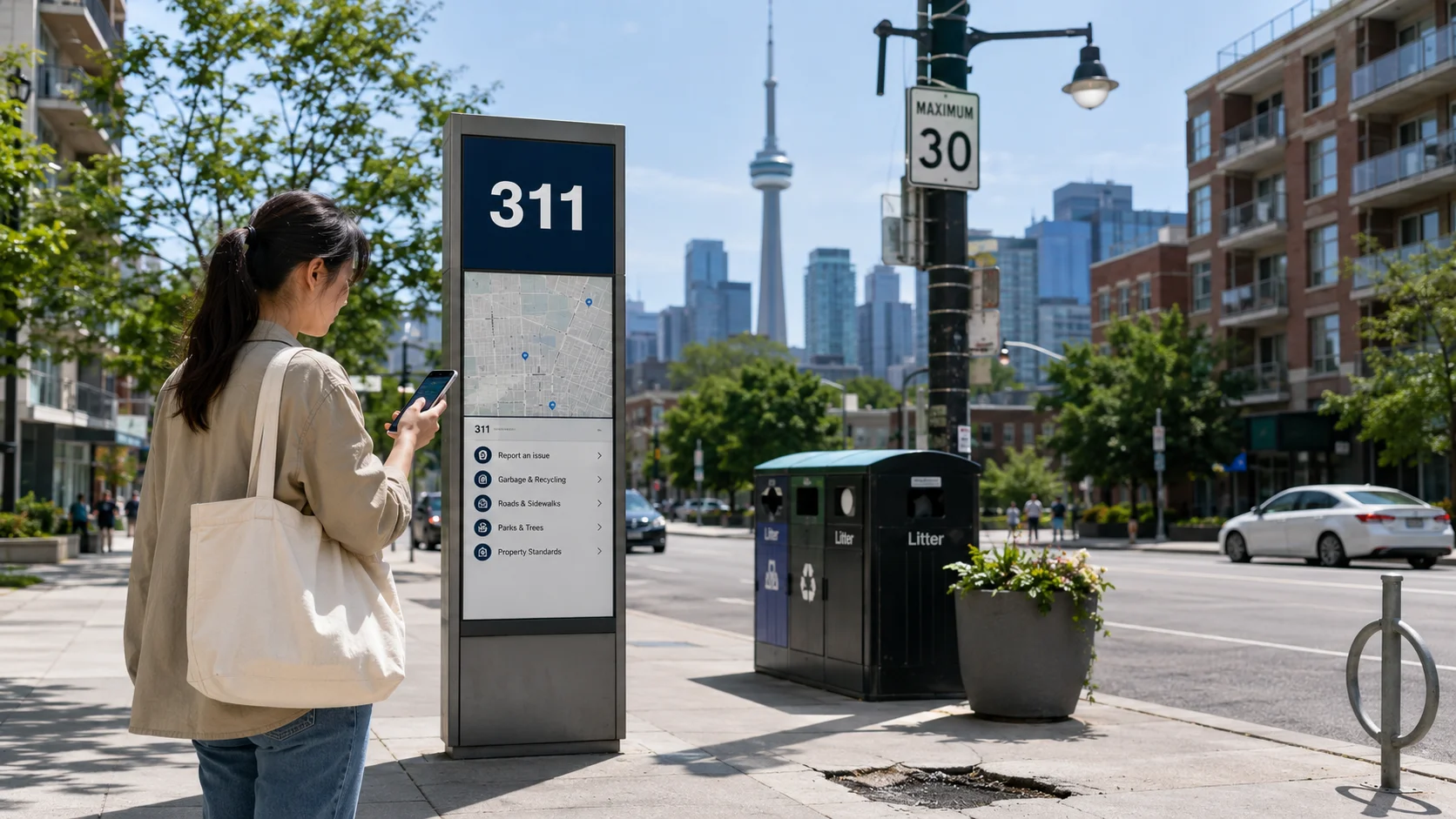 トロントで困った時に使える311とは？ - トロント市の非緊急窓口311について、使える場面、911・211・811との違い、騒音・ゴミ・道路・賃貸物件の困りごとの相談先を日本語で整理します。