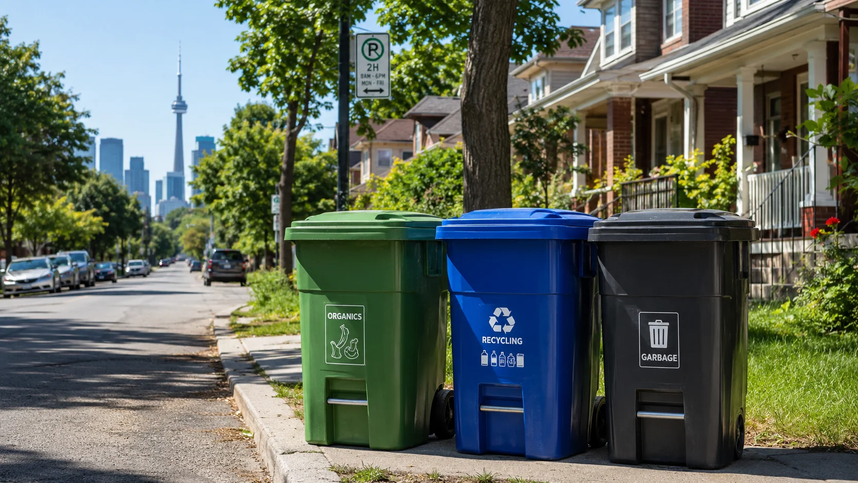 トロントでゴミ出しに迷った時の基本 - トロントで生活を始めた人向けに、Green Bin、Blue Bin、Garbage Binの違い、回収日の確認方法、コンドやアパートでの注意点、粗大ごみ・有害ごみの扱いを日本語で整理します。