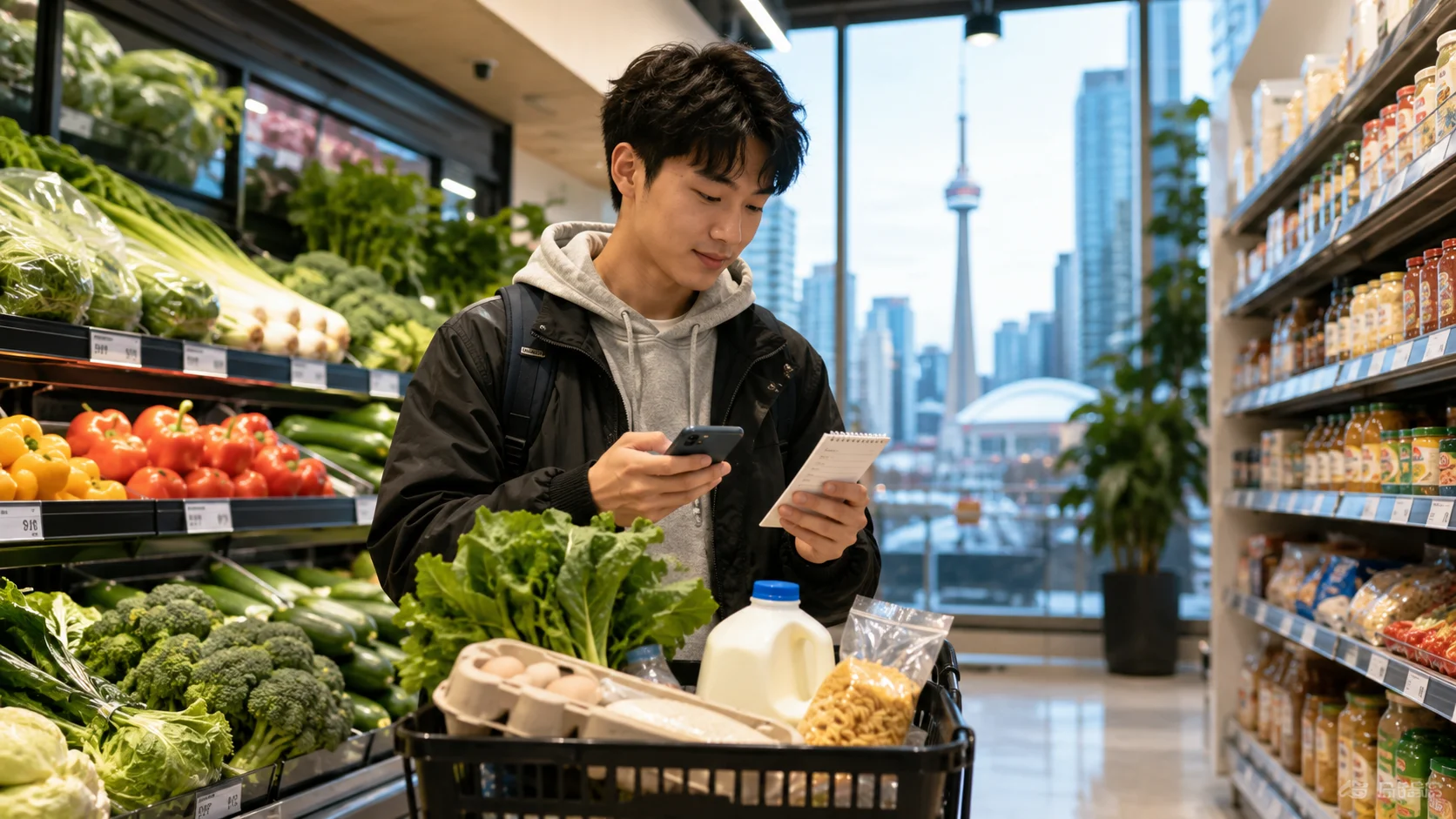 留学生がトロントで生活費を抑える方法｜食費・交通・買い物 - トロントで留学生活を始める人向けに、食費、TTC・PRESTOなどの交通費、日用品や中古品の買い方、図書館の活用まで、生活費を抑える実践的な方法を日本語で整理します。